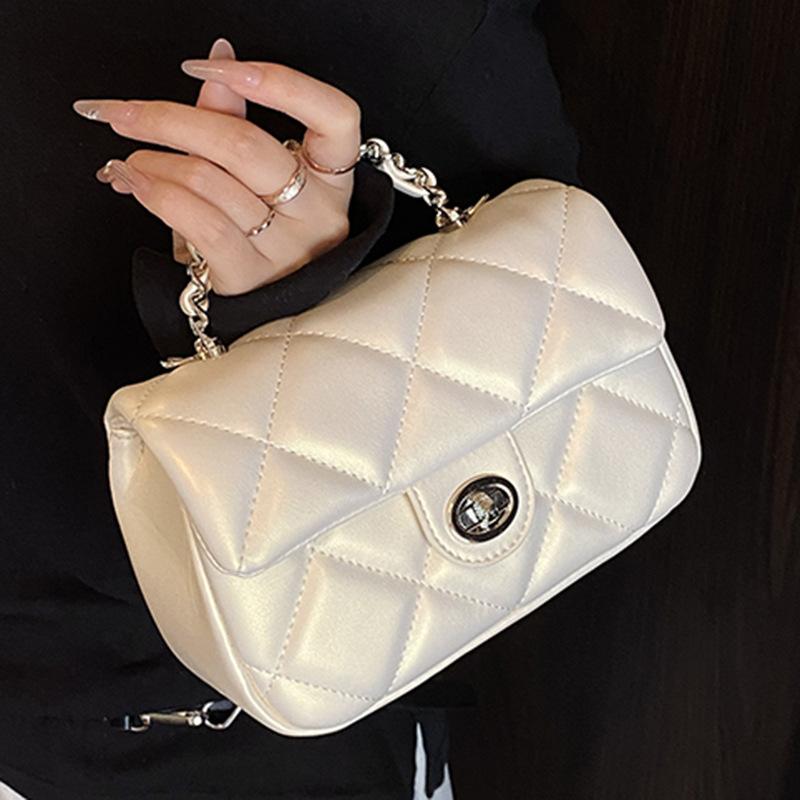 Fashion and Foreign Style Lock Mini Bag Women's 2025 New Diamond Chain Bag Niche Design Shoulder Messenger Bag