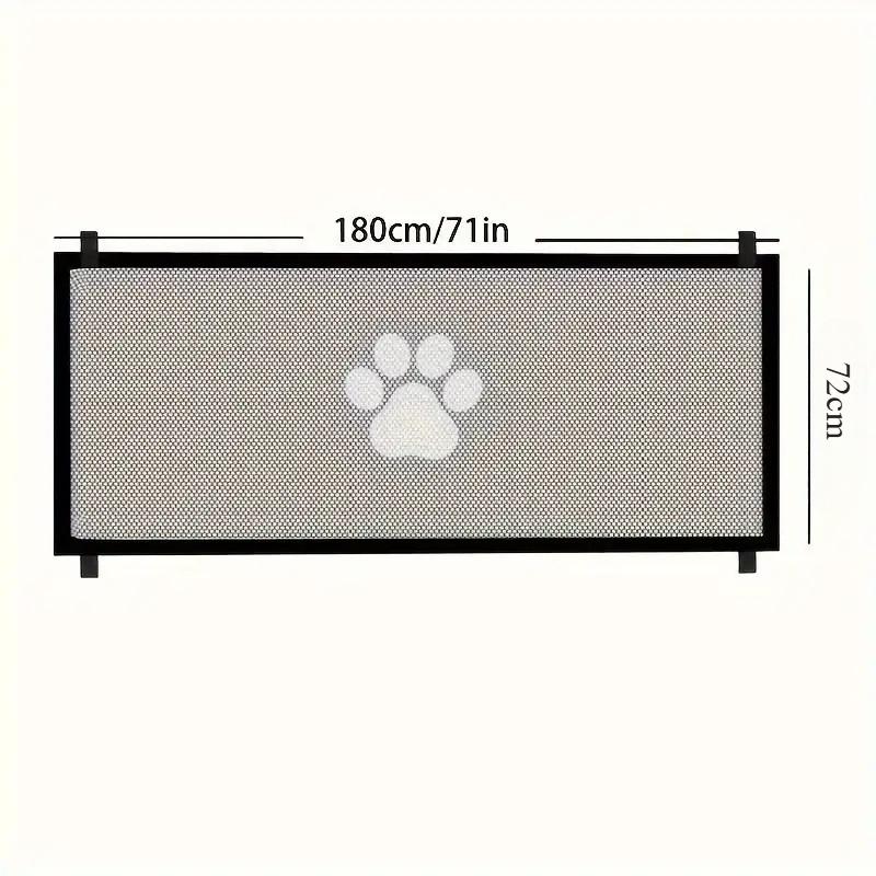 Extra Long  Mesh Dog Cat Gate | Tall Free Standing Pet Barrier with Door for Indoor & Outdoor Use