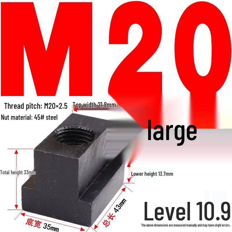Kangfei 45# Steel T-Nut for M6-M20 Bolts