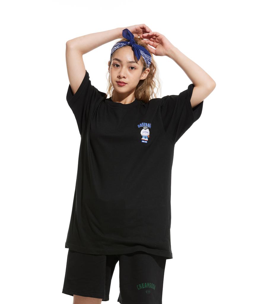 CREAM SODA LAB Small Logo Gray Short Sleeve T-Shirt Set
