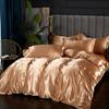 Satin Bedding Set King Wine Red Silk Like Satin Duvet Cover Set Luxury Soft Burgundy Comforter Cover Adults Bedroom Decor Chic Luxurious Sil