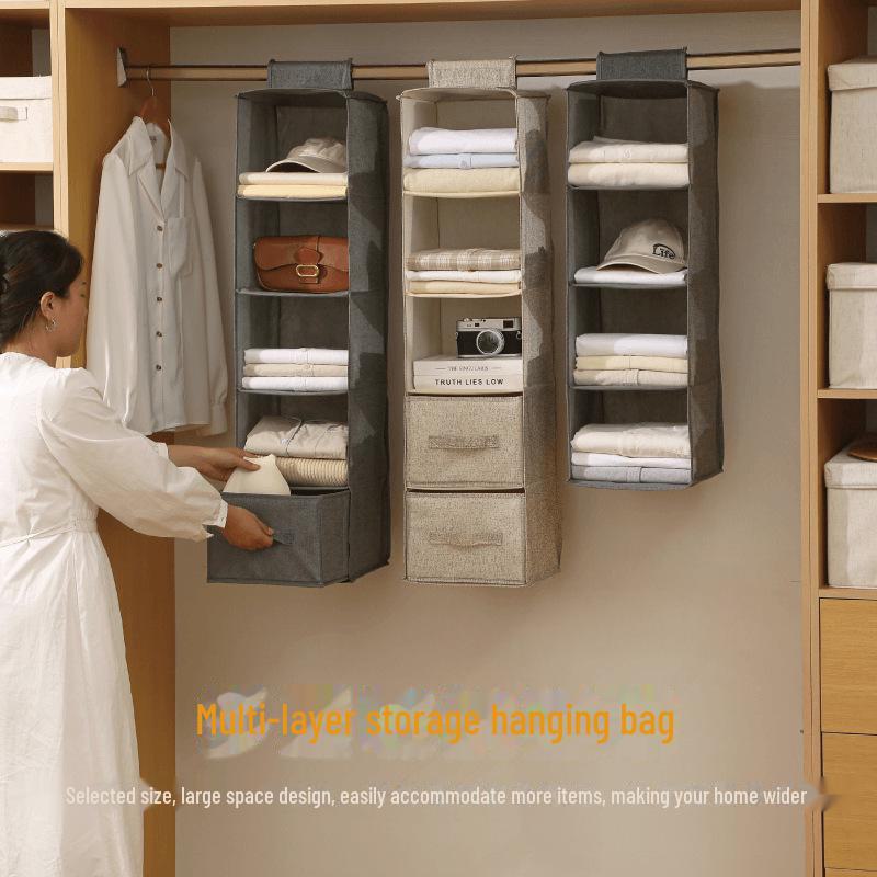 Foldable Multi-Layer Wardrobe Hanging Storage Bag