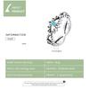 BAMOER 925 Sterling Silber Hohldesign Glänzender Dämonenauge-Ring für Frauen Cooler Bandring Größe 6 7 8 Damen Statement-Schmuck Geschenk