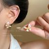 Korean Sweet Versatile Oil Drop Zircon Butterfly Stud Earrings Women's Summer Light Luxury Earrings New Popular Earrings Women
