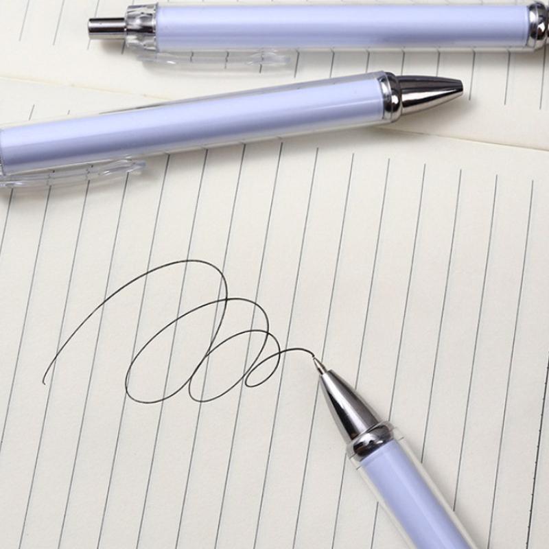 Simple Push-button Neutral Pen with 0.38 Writing Tip Black Quick-drying Suitable for Exam Practice Office Culture Pen Water Pen