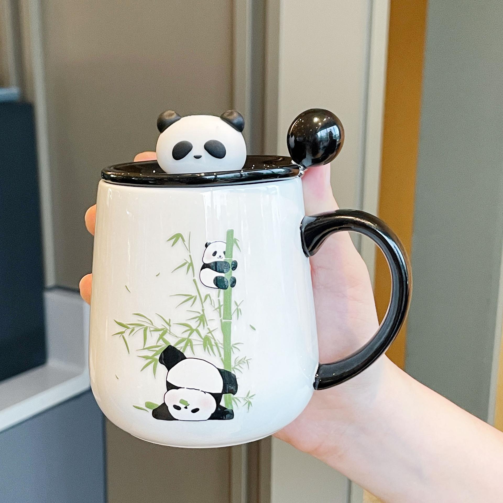 Tasse Geschenkbox Neuer Stil Damen Panda Tasse Souvenir Keramiktasse Wasserbecher Kaffeetasse 301-400ml