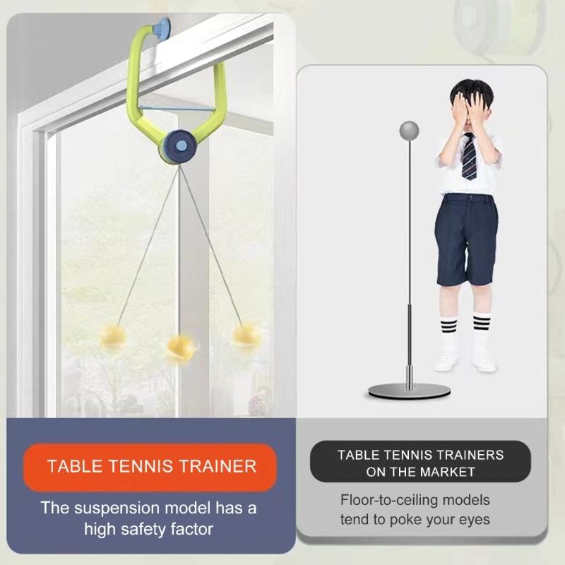 Door Mounted Pingpong Game Training Set For Kids Develops Concentration And Coordination with Pingpong Bats And Balls