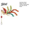 Phoenix Design Lapel Pin Brooch Retro Style with Faux Pearl