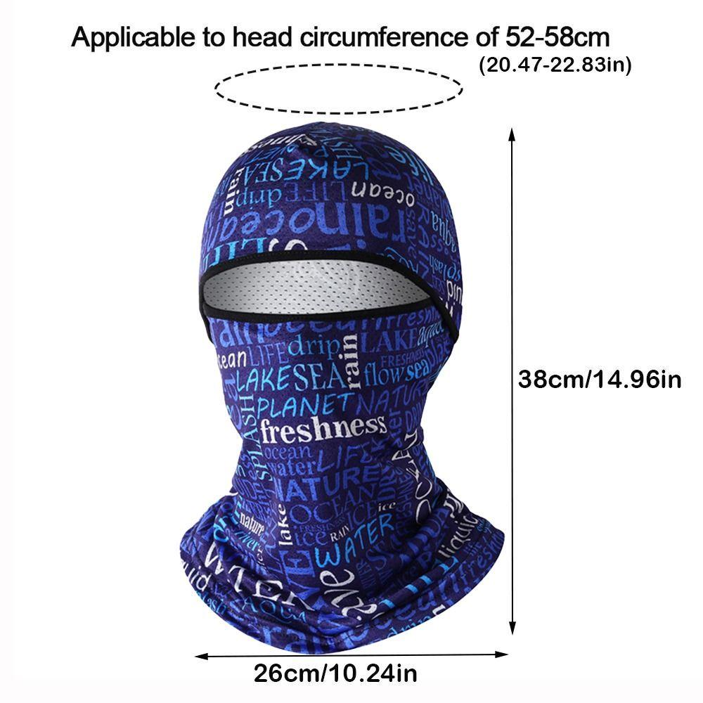 Ice Silk Cool Balaclava Quick Dry Face Cover Headwear Fashion Full Face Cap  Motorcycle Riding