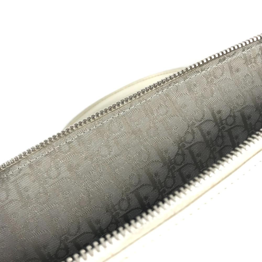 Dior D Logo Tasche Oberer Griff Breite Tasche D Schnalle Handtasche Leder Weiß