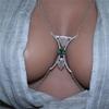 Silver Chest Chains Rhinestone Bikini Body Chain Party Bra Body Jewelry