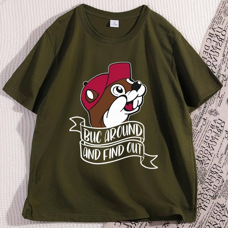 Funny Buc Around And Find Out Tshirt For Unisex Unisex Casual Shortsleeve T Shirt Round Neck Printed Tshirt Animal Clothes