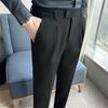 Xiaohongshu recommends autumn new men's casual nine-point pants, high-end semi-elastic waist hanging men's long pants