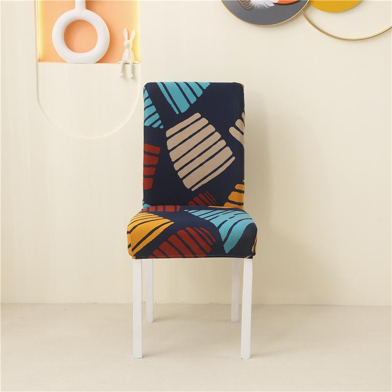1/2/6Pcs Dining Chair Cover Print Elastic Chair Slipcover Case Stretch Chair Covers For Wedding El Banquet