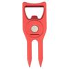 6-in-1 Golf Ball Fork Multi-functional Bottle Opener Golf Fork Marker Aluminum Alloy Detachable Golf Groove Cleaner Hat Clips
