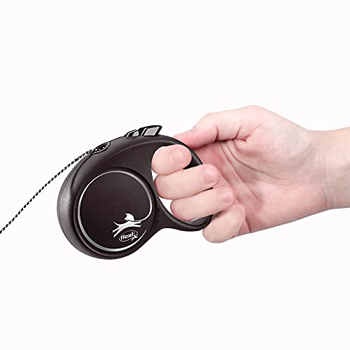 Flexi Black Design Cord XS (Under 8kg) 3m Black Dog Leash