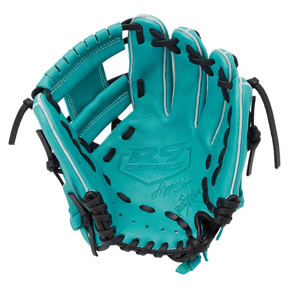Rawlings Baseballová rukavice HYPER TECH R9 SERIES pro juniory a SS hod (GJ5FR9BFSS) Dětské, Všestranné, Tealové, Palec, Pravoruké
