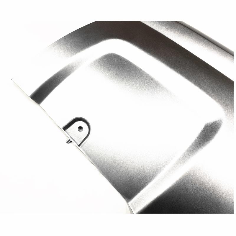 Front Bumper Tow Hook Cover Lip For Land Rover Range Rover Evoque 2010-15 Silver Lower Spoiler Trailer Guard Skid Plate LR048510