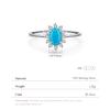 Classic Crown Female Ring Pure 925 Sterling Silver Natural Turquoise Elegant Fashion Rings for Women Christmas Jewelry
