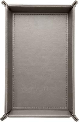 Rectangular Leather Storage Box for Remote Beige [HIGH FIVE] Tray, Accessories, Controls, Keys, Watches, Rings,