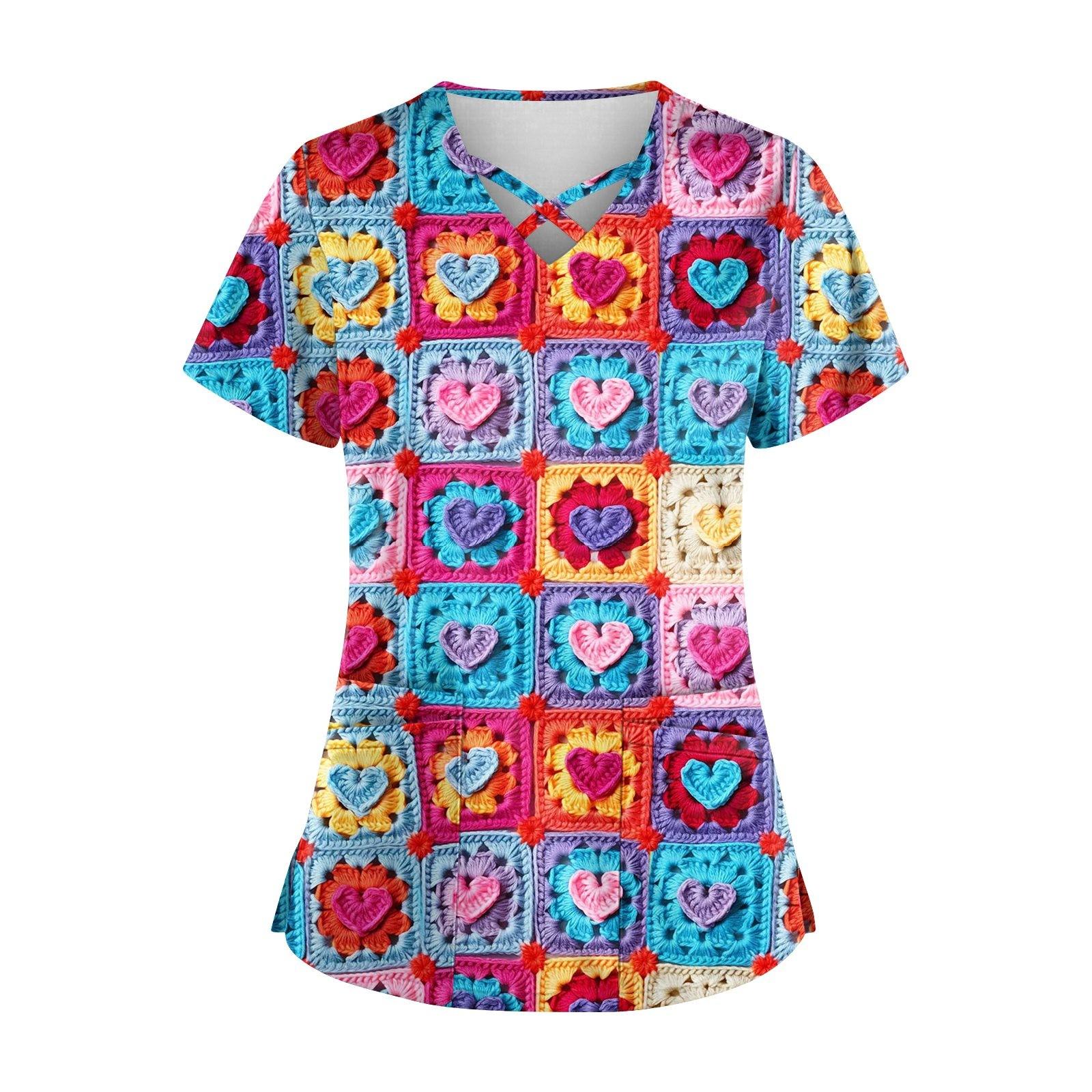 

Женский свободный топ с принтом ко Дню святого Валентина, короткий рукав, футболка, пуловер XXXXL синий