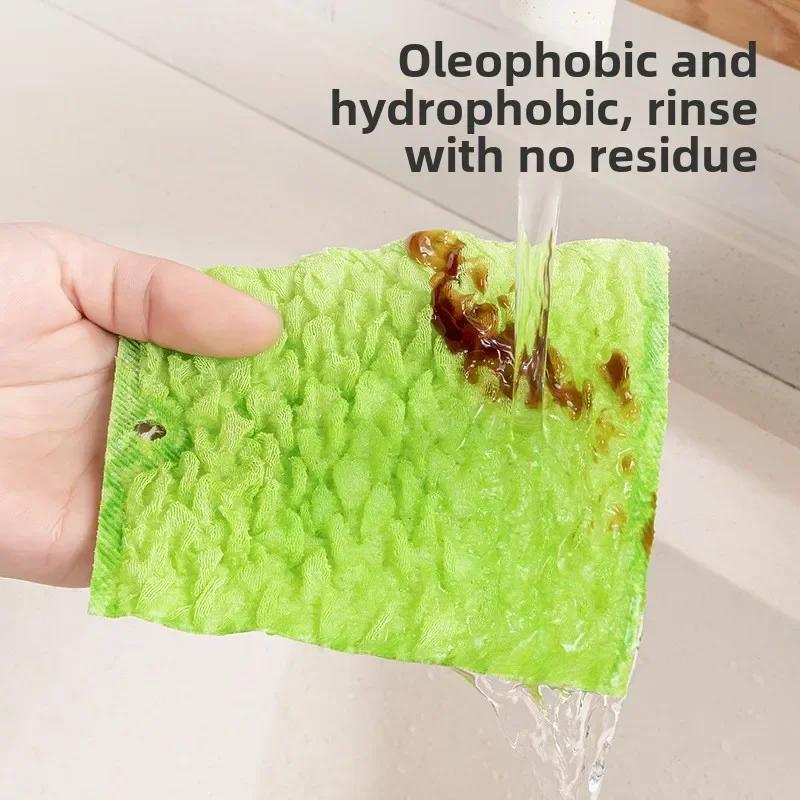 3/6 Pieces of Multi-purpose Household Non Stick Oil Brush Bowl Scrubbing Cotton Easy To Clean Kitchen Utensils Cleaning Cloth