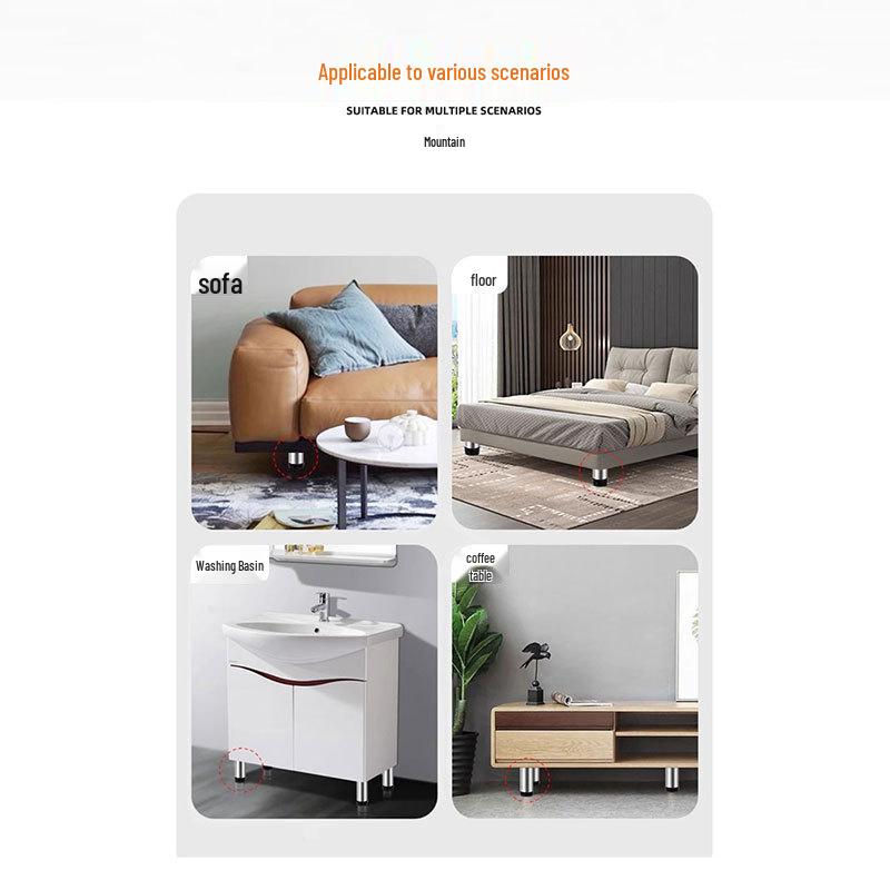 Adjustable Stainless Steel Furniture Legs - Sofa, Coffee Table, TV Cabinet Support
