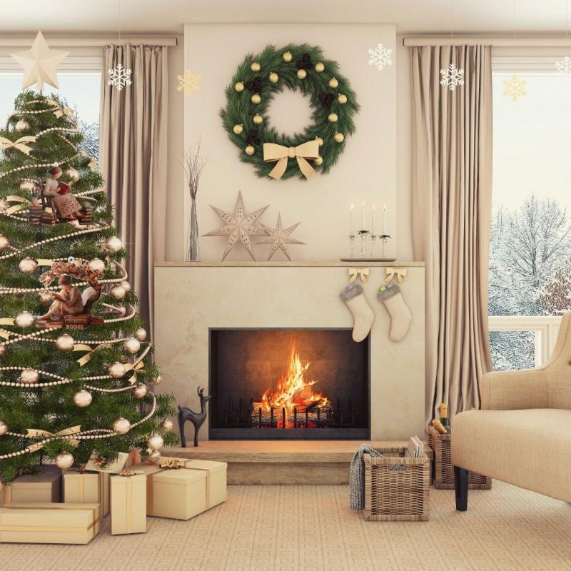 Festival Acrylic Hanging Decoration Set Weatherproof Reader Christmas Ornament With Crystal Finish For Home Office