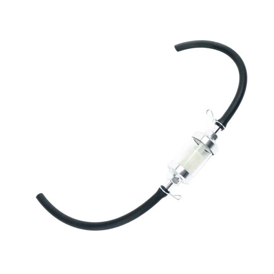 Synligt Genomskinligt Bränslefilter i Glas med Förtjockad 5/16-tums Bränsleslang Och Slangklämmor Universellt Oljefilterkit för Motorcyklar Gräsklippare Småmotorer