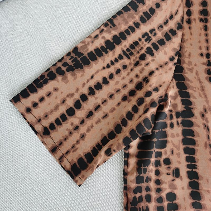 Mom Summer Clothes Tops Women's Half Sleeve Silk T-shirt Loose Middle-Aged and Elderly Small Shirt Short T Belly-Covering Coat Tops