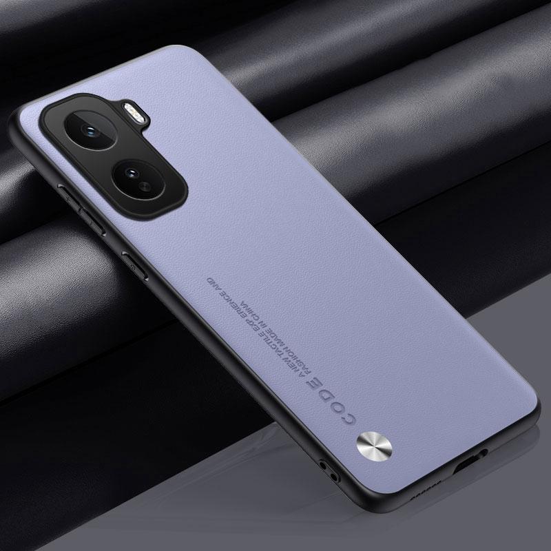 Роскошный чехол из искусственной кожи для Vivo iQOO Neo 11, задняя крышка, силиконовый противоударный чехол для телефона с полной защитой для Vivo iQOO Neo11 5G For iQOO Neo 11 светло-фиолетовый