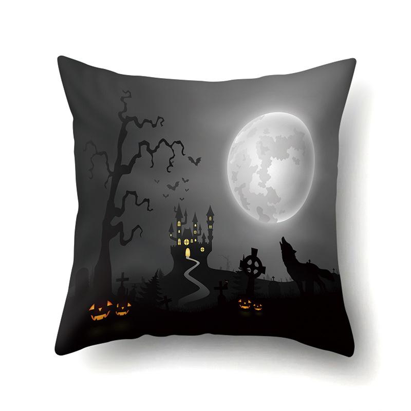 Halloween Pillowcase Car Waist Pillow Pumpkin Sofa Cushion Cover Office Home Living Room Pillowcase