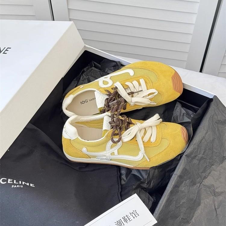 Retro Breathable Mesh German Training Shoes Women's 2025 Spring and Summer New Soft Leather Lace-up Crooked Head Ugly Cute Ballet Forrest Gump Shoes