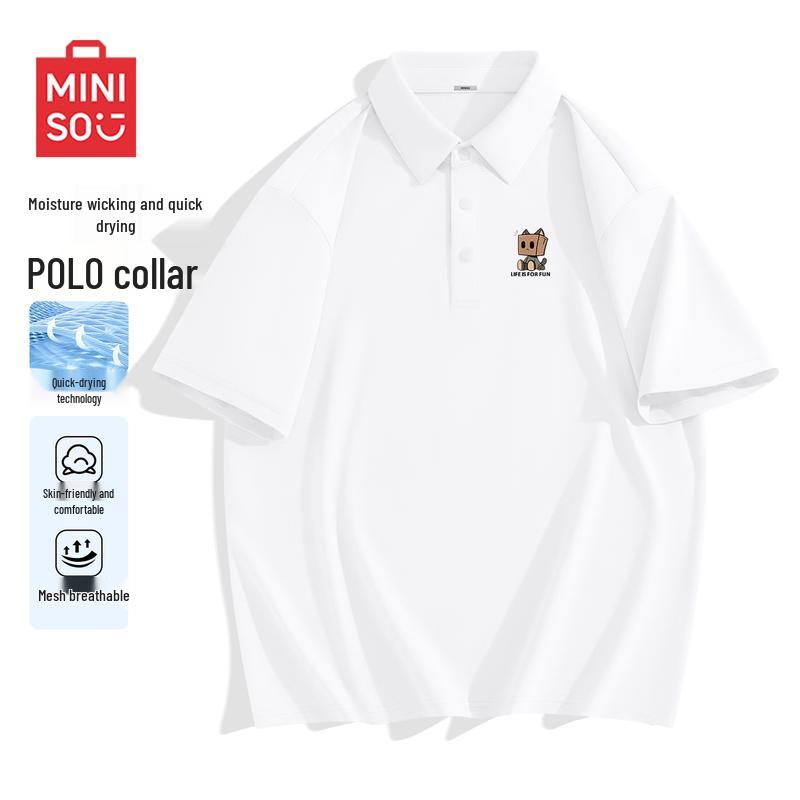 MINISO Men s Quick-Dry Cartoon Polo Shirt M