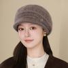 Hat Women Winter In The Elderly Autumn and Winter Warm Rabbit Hair Beret Fashion Cold Knitted Hat