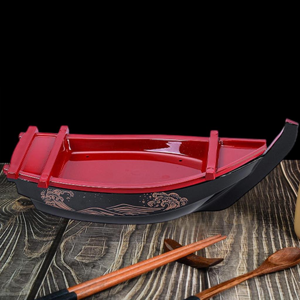 Appetizer Dish with Boat Shape for Sushi and Snacks