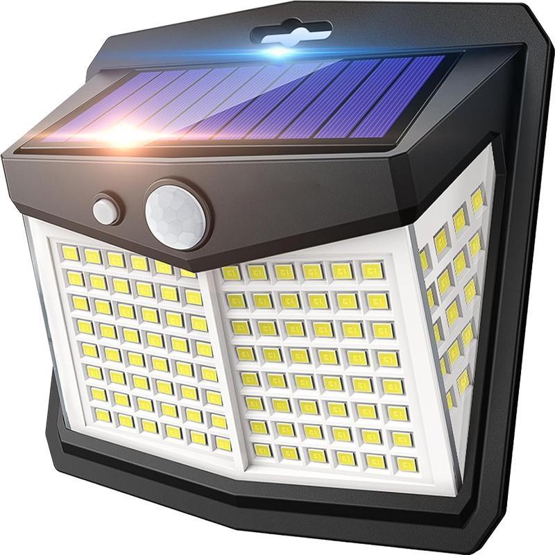 

Уличные солнечные фонари, фонарь с датчиком движения, 3 режима работы, настенные светильники с широким углом 270°, беспроводные, водонепроницаемые, с датчиком движения человека, фонарь для террасы 1Pcs