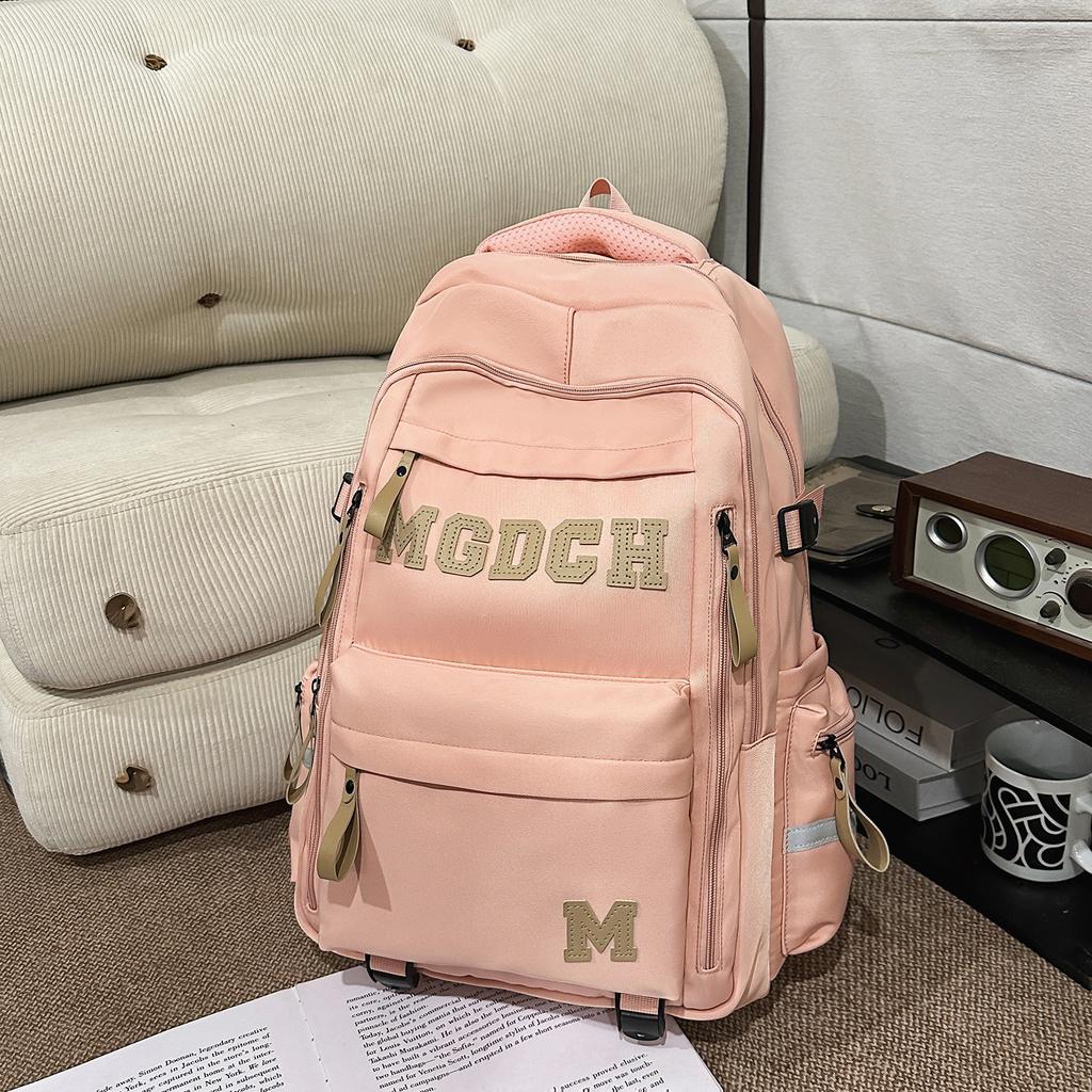 Schoolbag Super Cool Letter High Quality Couple Backpack New Large Capacity Air Cushion Middle and High School Student Backpack