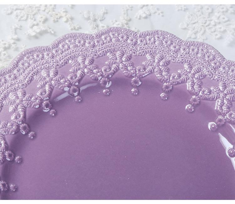 Nordic Style Purple Ceramic Tableware Set: Retro French Bowls, Plates & Dishes - Perfect Housewarming Gift