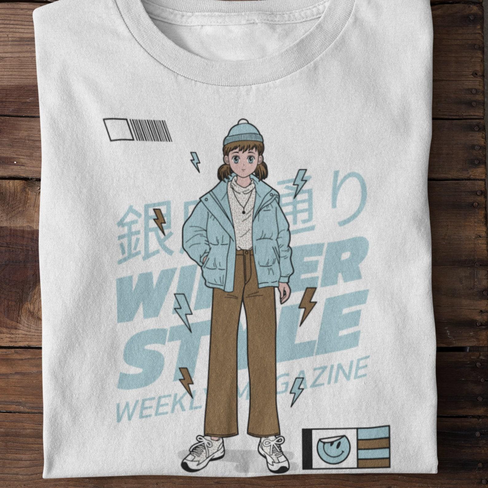 Japan Anime Manga Girl T shirt / Manga Illustration / Dragon / Japanese Comics / Kawaii / 4 L