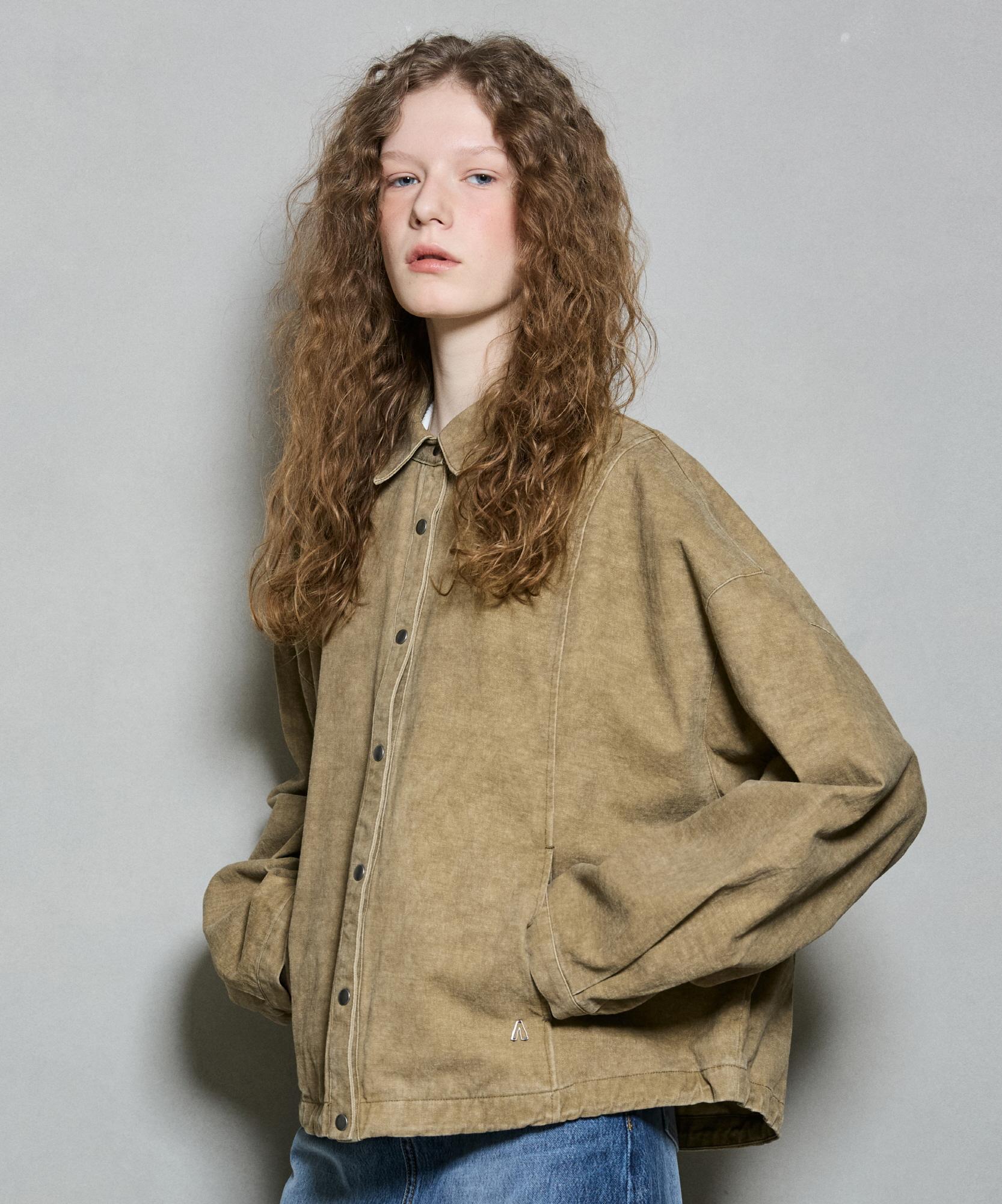 Burkeru Women S Cp Loose Fit Long Sleeve Shirt Dark Beige Dark Beige_S