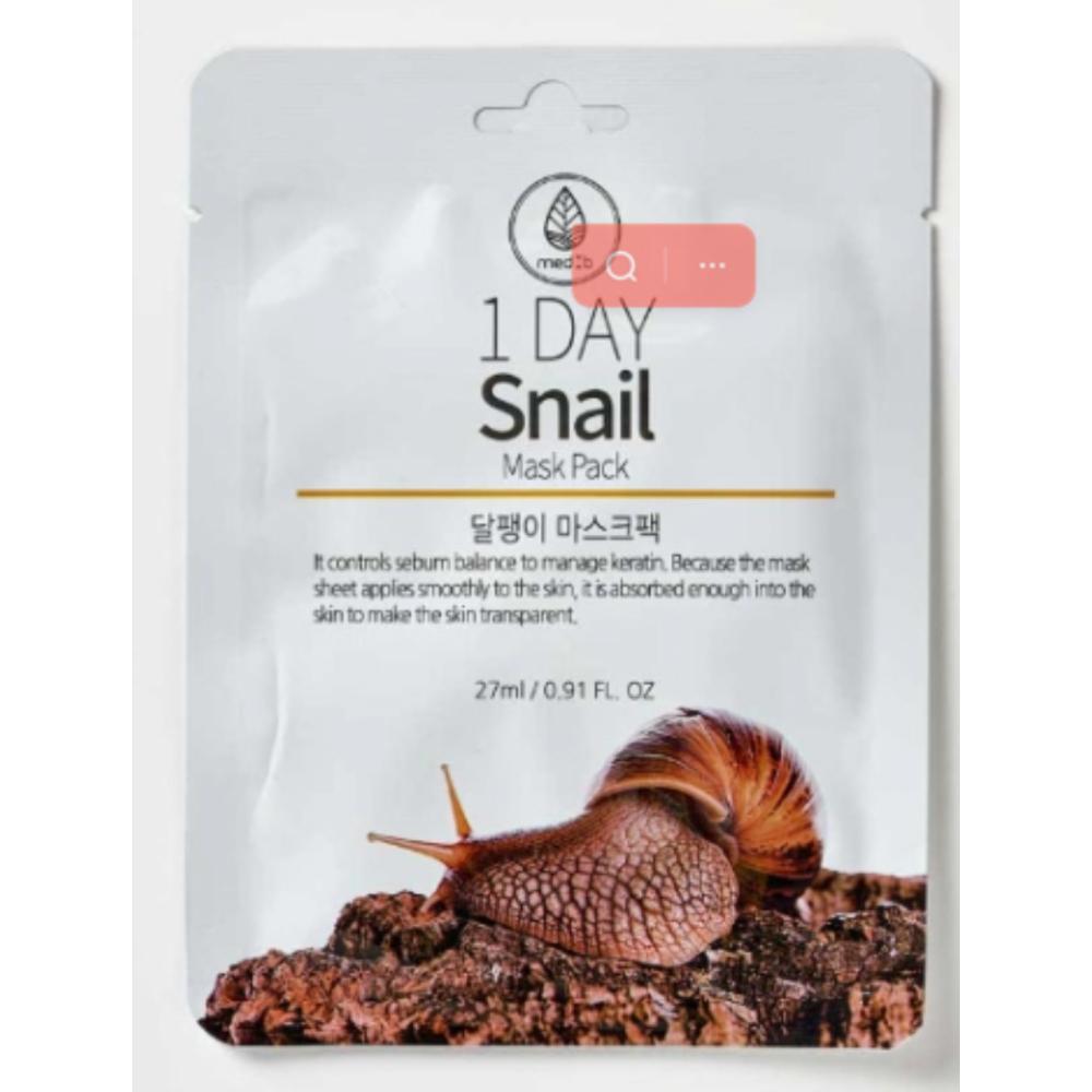 Daily Facial Sheet Mask MED B 27ml 10pcs Snail Vitamin C Snail*5pcs
