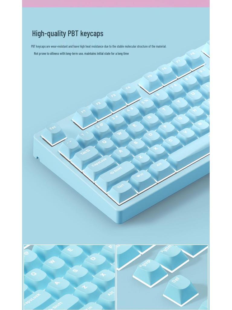 PBT Horizon Doppelwand Milchreis Gelee Tastenkappen - Transluzentes Mechanisches Tastatur Set