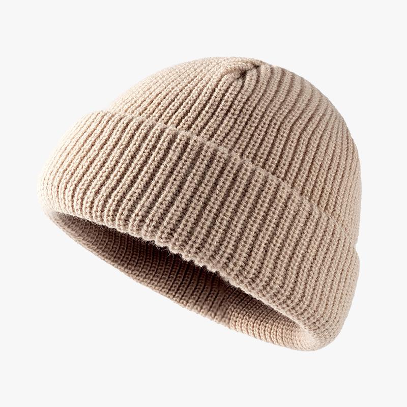 Winter Acrylic Warm Bean Hat Cute and Versatile Light Plate Wool Cold Proof Flip Knit Hat