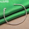 925 Sterling Silver 3mm Simple Braided Bracelet - Beautiful Gift Jewelry
