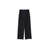 Solid Color Pleated Loose Wide Leg Casual Pants Women Bottoms Black 458505-09