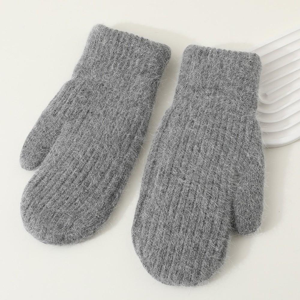 Mănuși de pluș rezistente la vânt, mănuși groase cu degete întregi, mănuși noi călduroase pentru iarnă