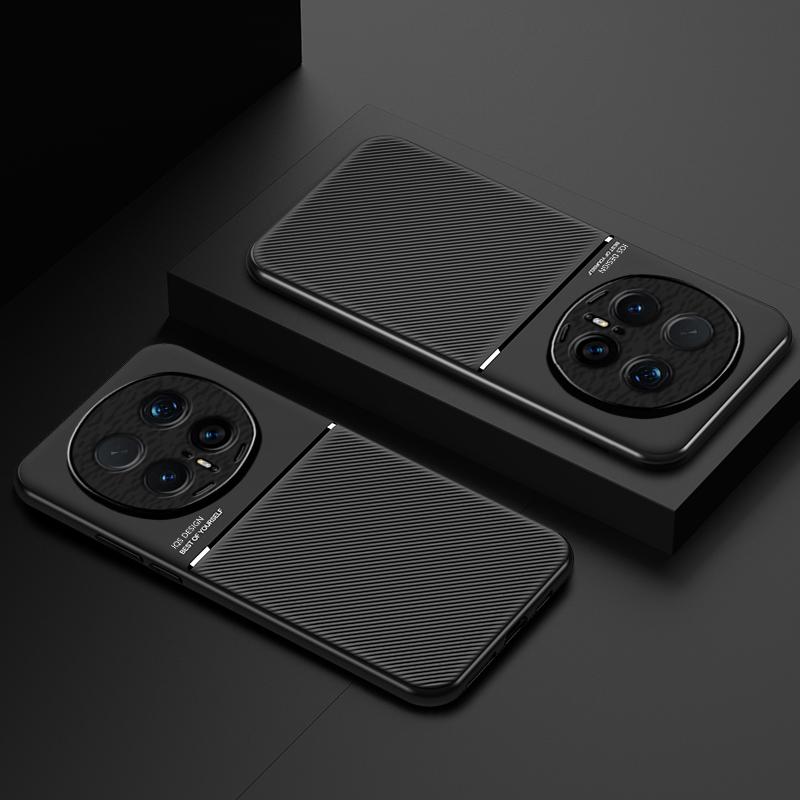 For Honor Magic 8 Pro Phone Case Shockproof Luxury Non-Slip PU Leather Texture Built-in Magnetic TPU Frame Plastic Back Cover