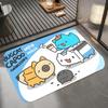 Anime C-capoo Floor Mat Diatomite Bath Mat, Quick Dry Absorbent Non-Slip Door Mat