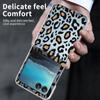 Clear Leopard Pattern Hard PC Folding Phone Case For Motorola Razr40 Razr50 Razr 50 40 Ultra Transparent Shockproof Bumper Cover
